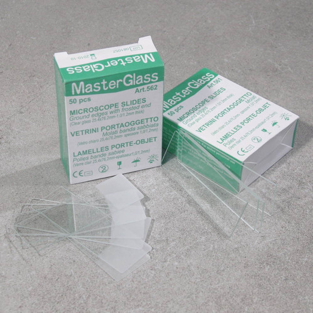 Микроскопски предметни стъкла MASTERGLASS , Cut ръбове , 26x76 mm