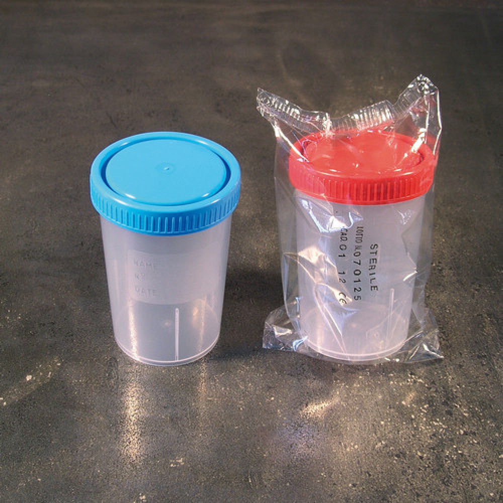 200 ML URINE CONTAINER , Стерилна - инд. увити , Red