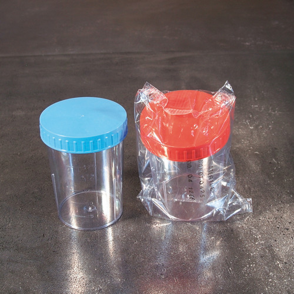 150 ML URINE CONTAINER , Bulk , Светло син