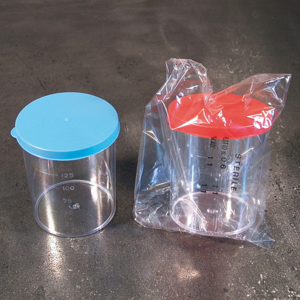 150 ML URINE CONTAINER , Bulk , Светло син
