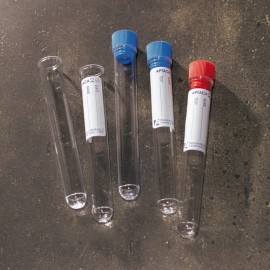 Цилиндрични контейнера ТЕСТОВИ 5 ML Стерилни - С капачка и етикет , Полистирол