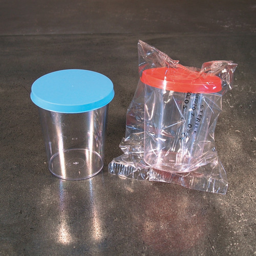 130 ML URINE CONTAINER , Bulk , Светло син